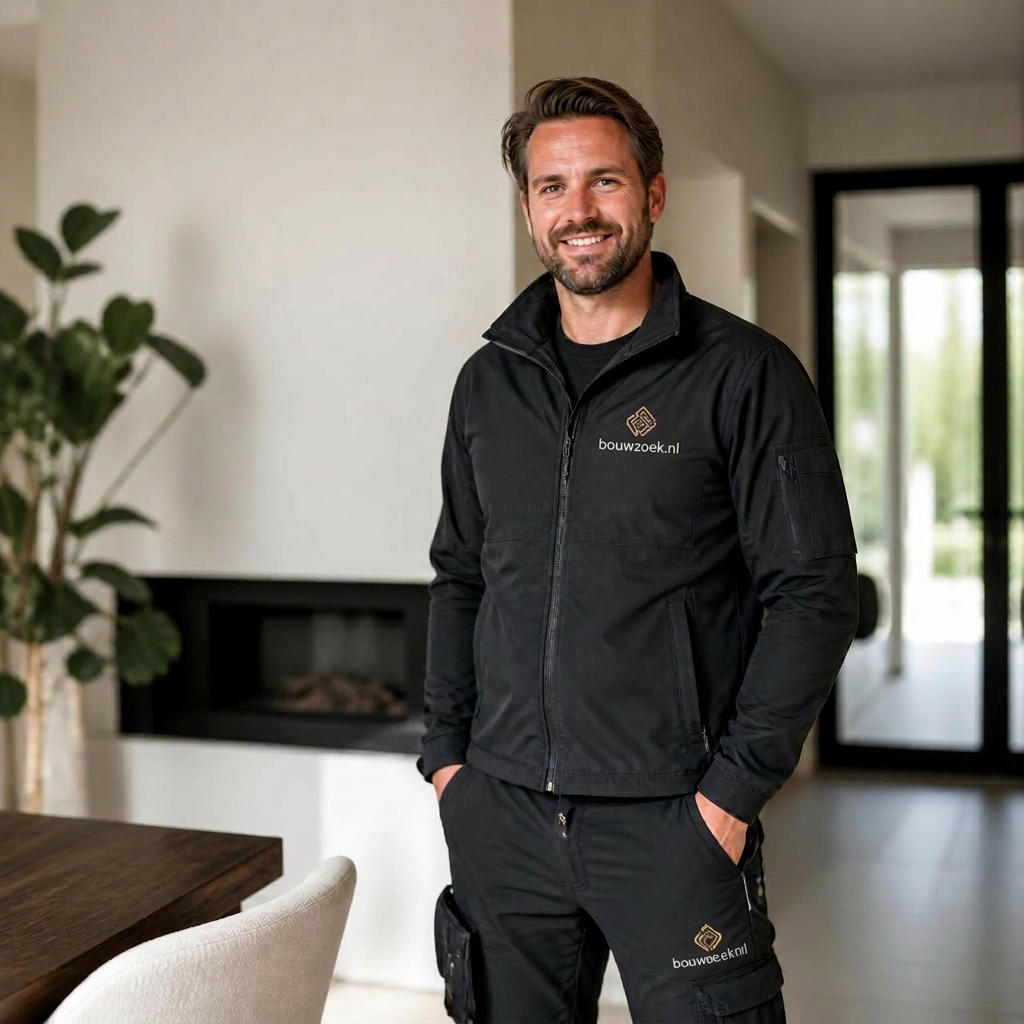 Professionele Nederlandse vakman in een gerenoveerd interieur