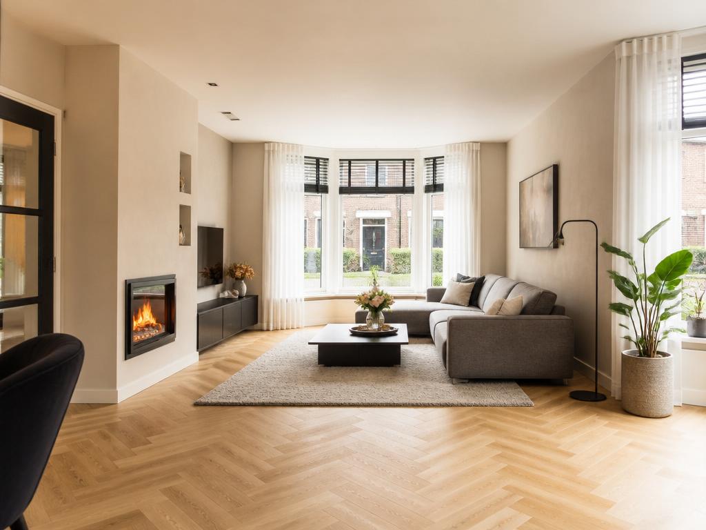 Gerenoveerde woonkamer